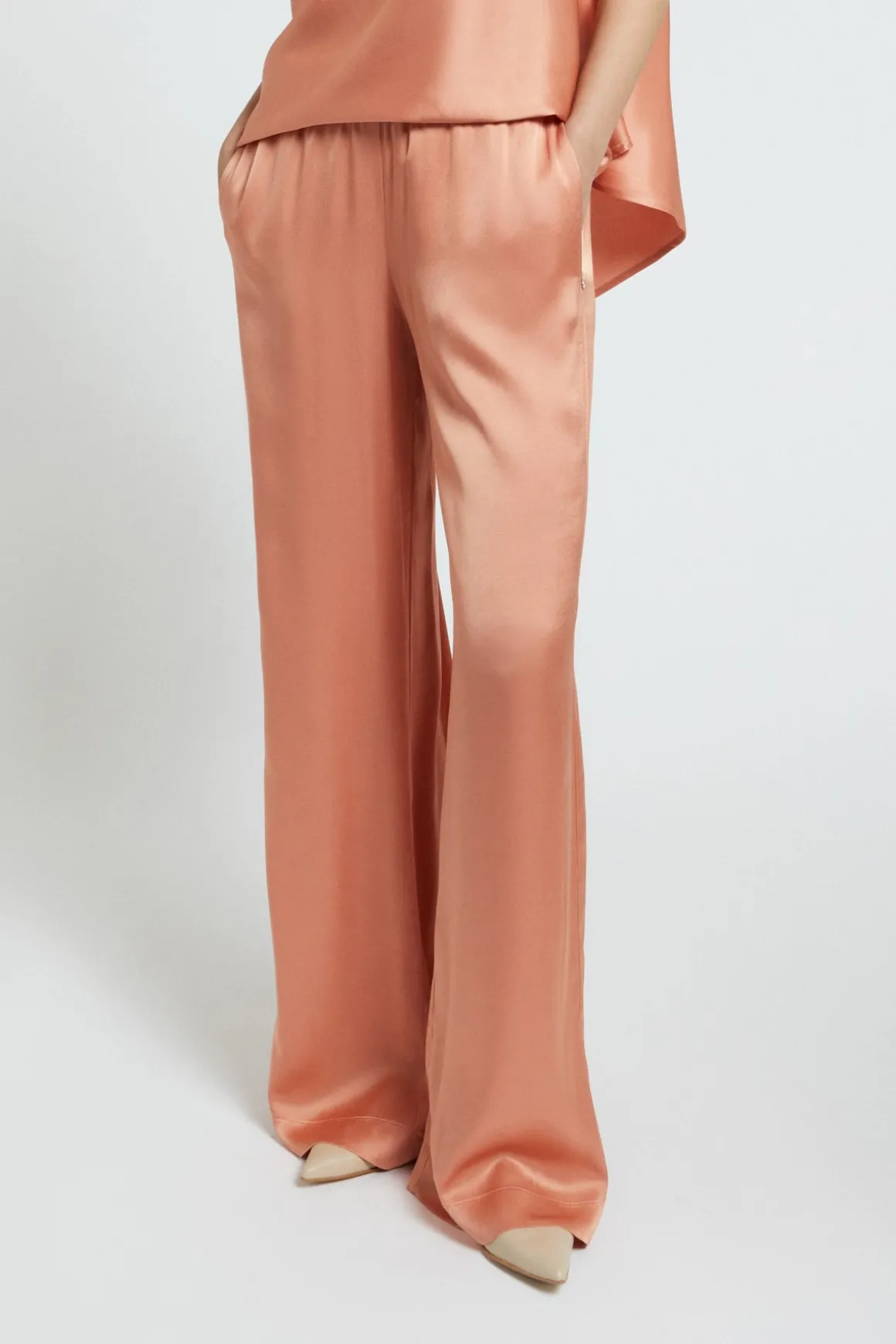 Pantalon large en viscose
