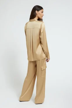 Pantalon large en viscose