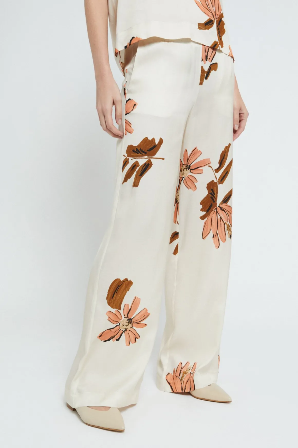 Pantalon large en viscose