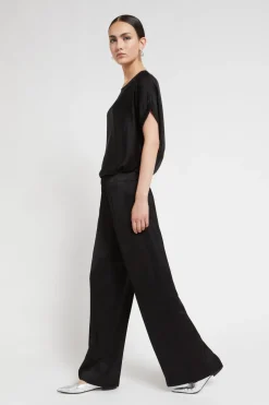 Pantalon large en viscose