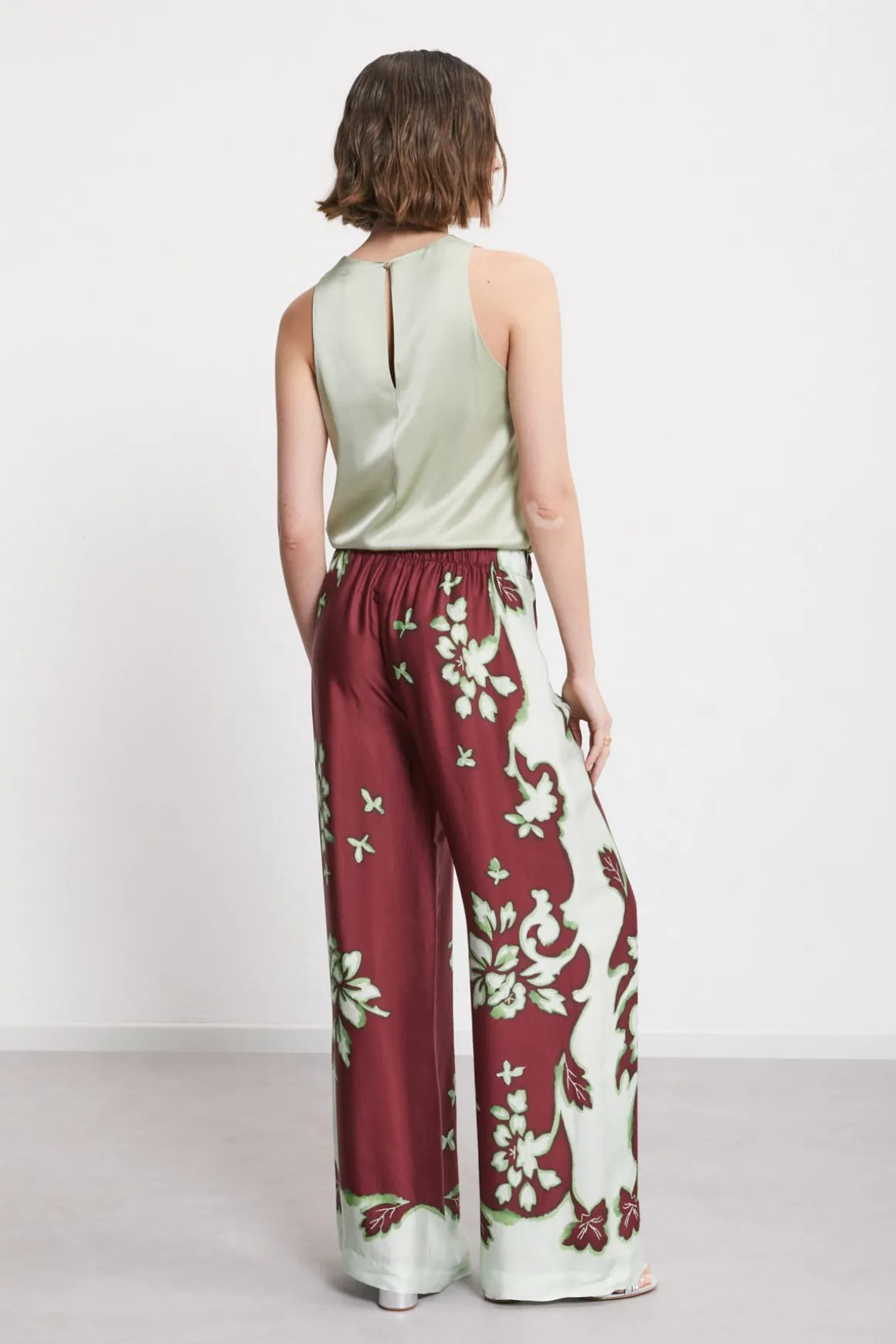 Pantalon large en viscose