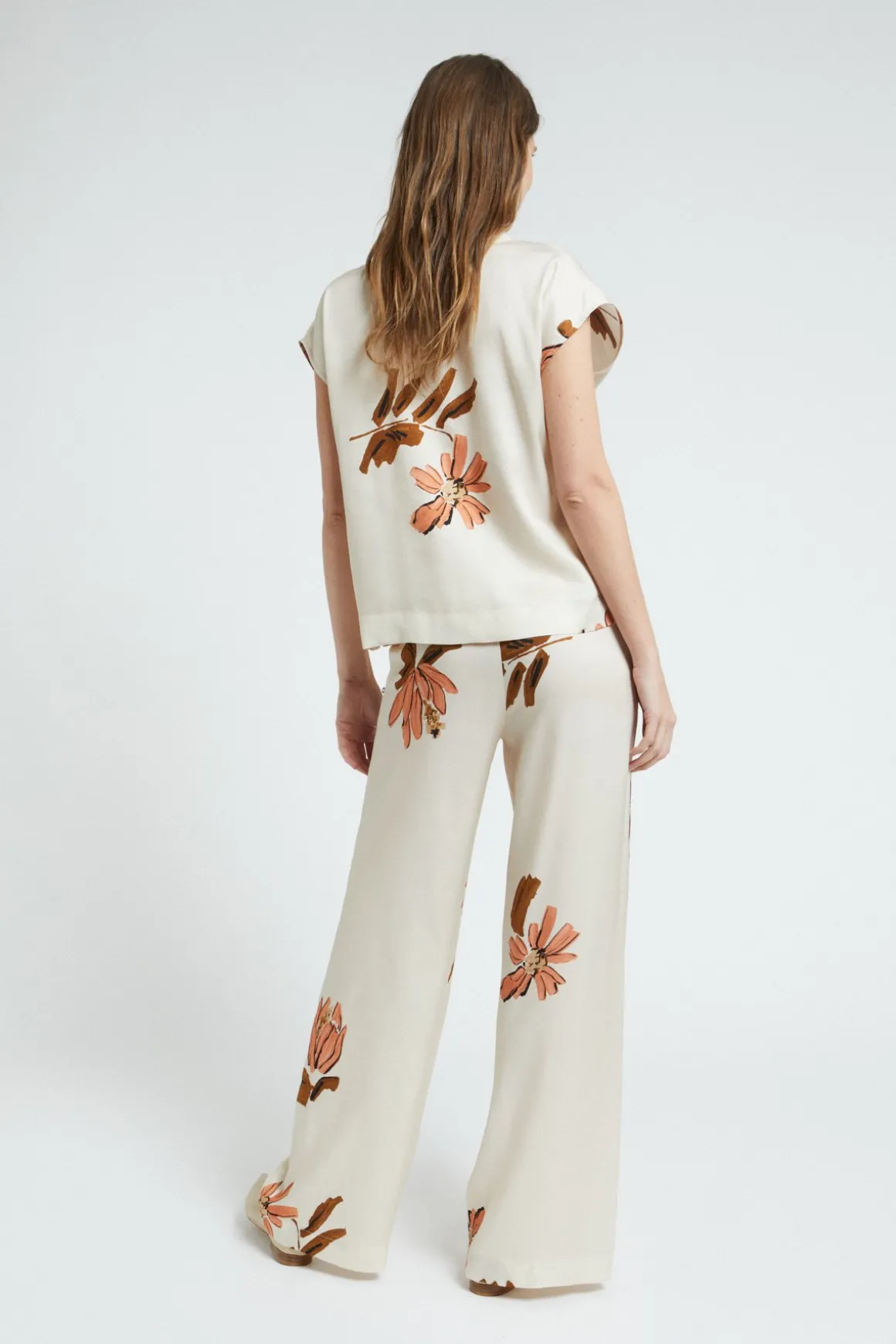 Pantalon large en viscose