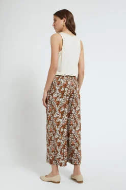 Pantalon large en viscose