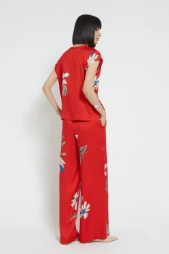 Pantalon large en viscose
