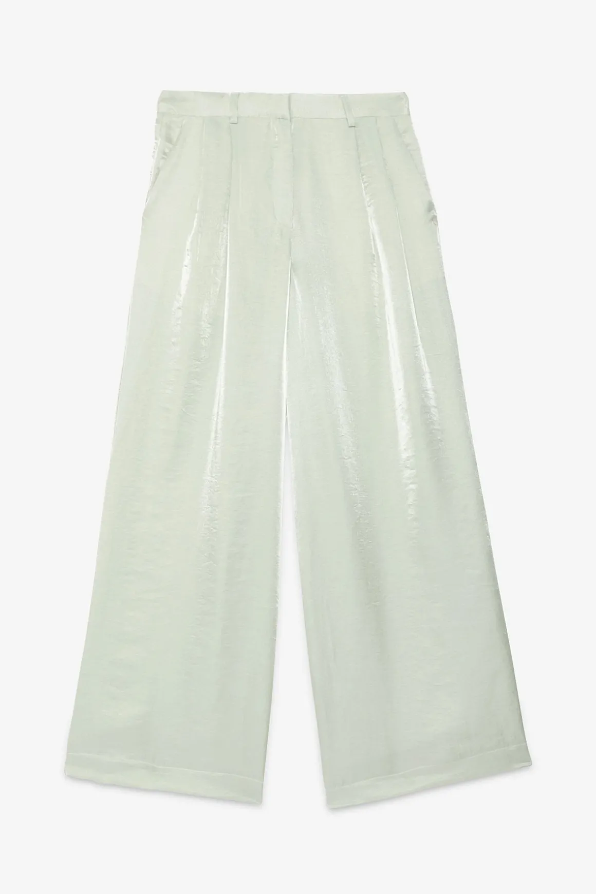Pantalon large en viscose et lin