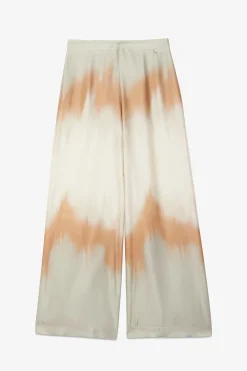 Pantalon large en viscose imprimée