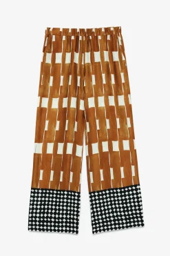 Pantalon large en viscose