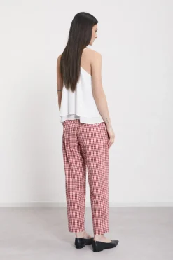 Pantalon longueur cheville en coton