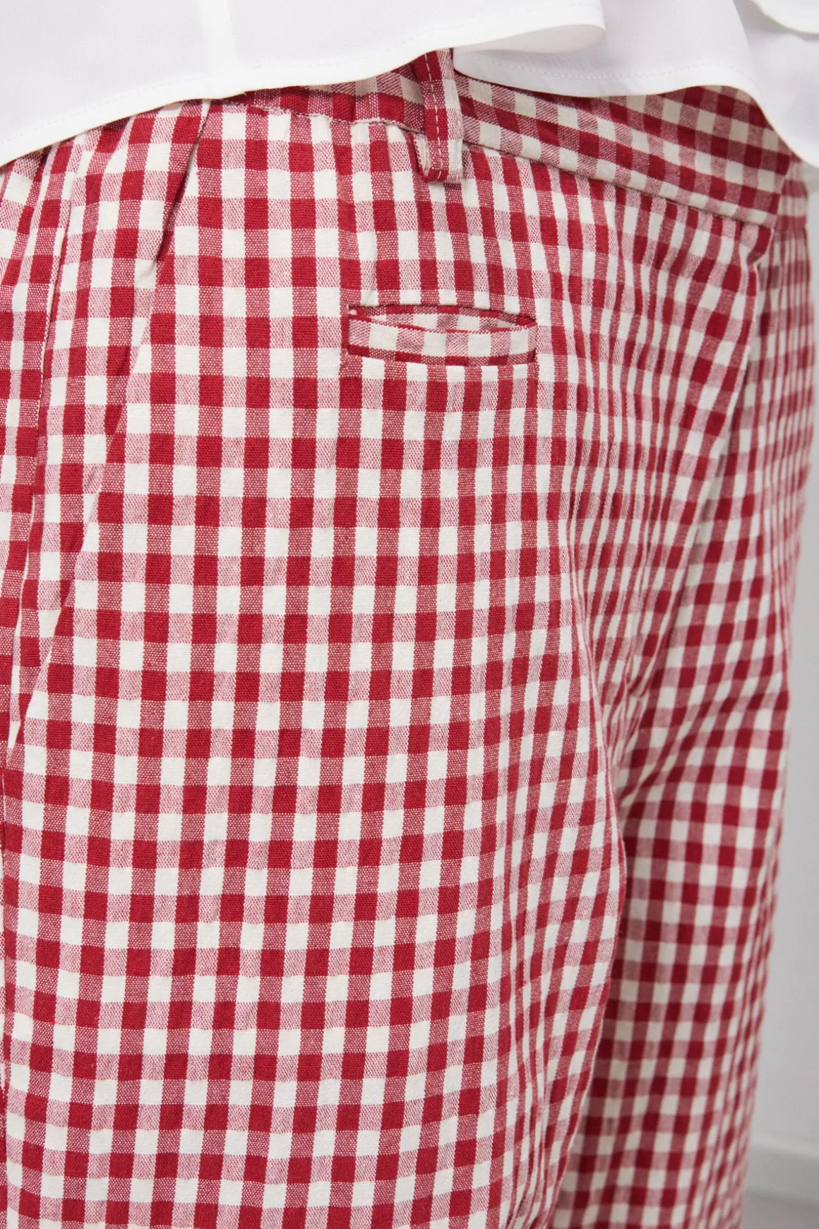 Pantalon longueur cheville en coton