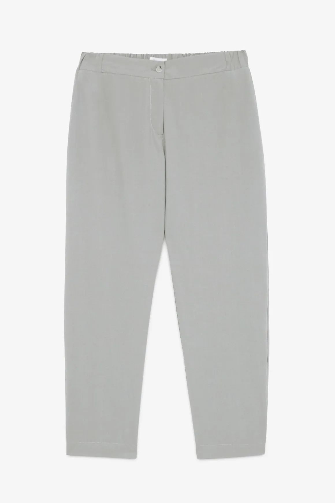 Pantalon longueur cheville en popeline