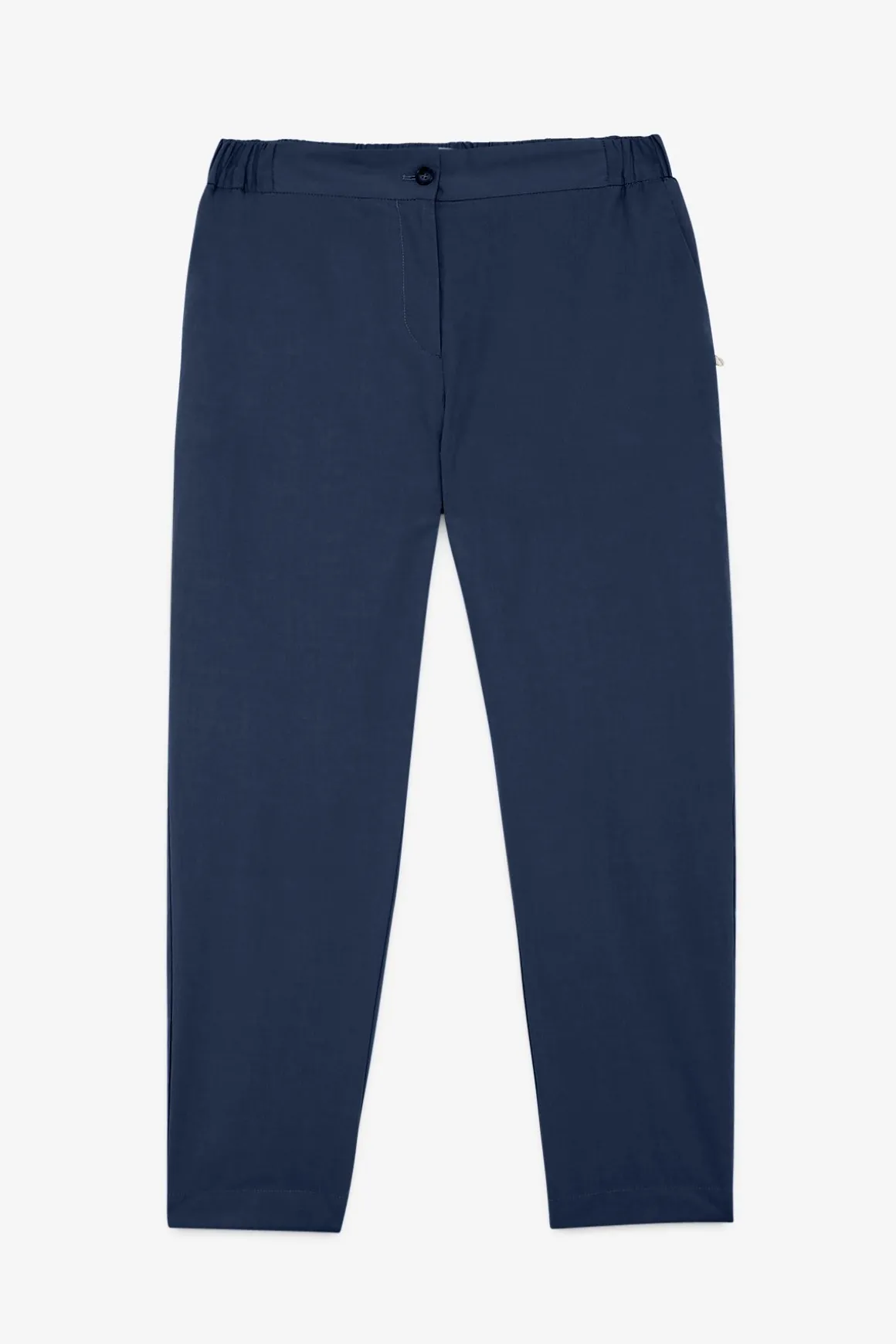 Pantalon longueur cheville en popeline