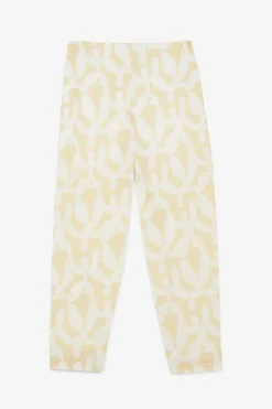 Pantalon longueur cheville en popeline imprimée