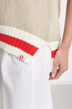 Pull sans manches tricoté