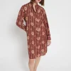 Robe chemisier à rayures en mousseline de coton
