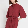Robe chemisier courte en popeline