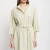 Robe chemisier courte en popeline