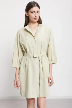 Robe chemisier courte en popeline