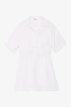 Robe chemisier courte en lin