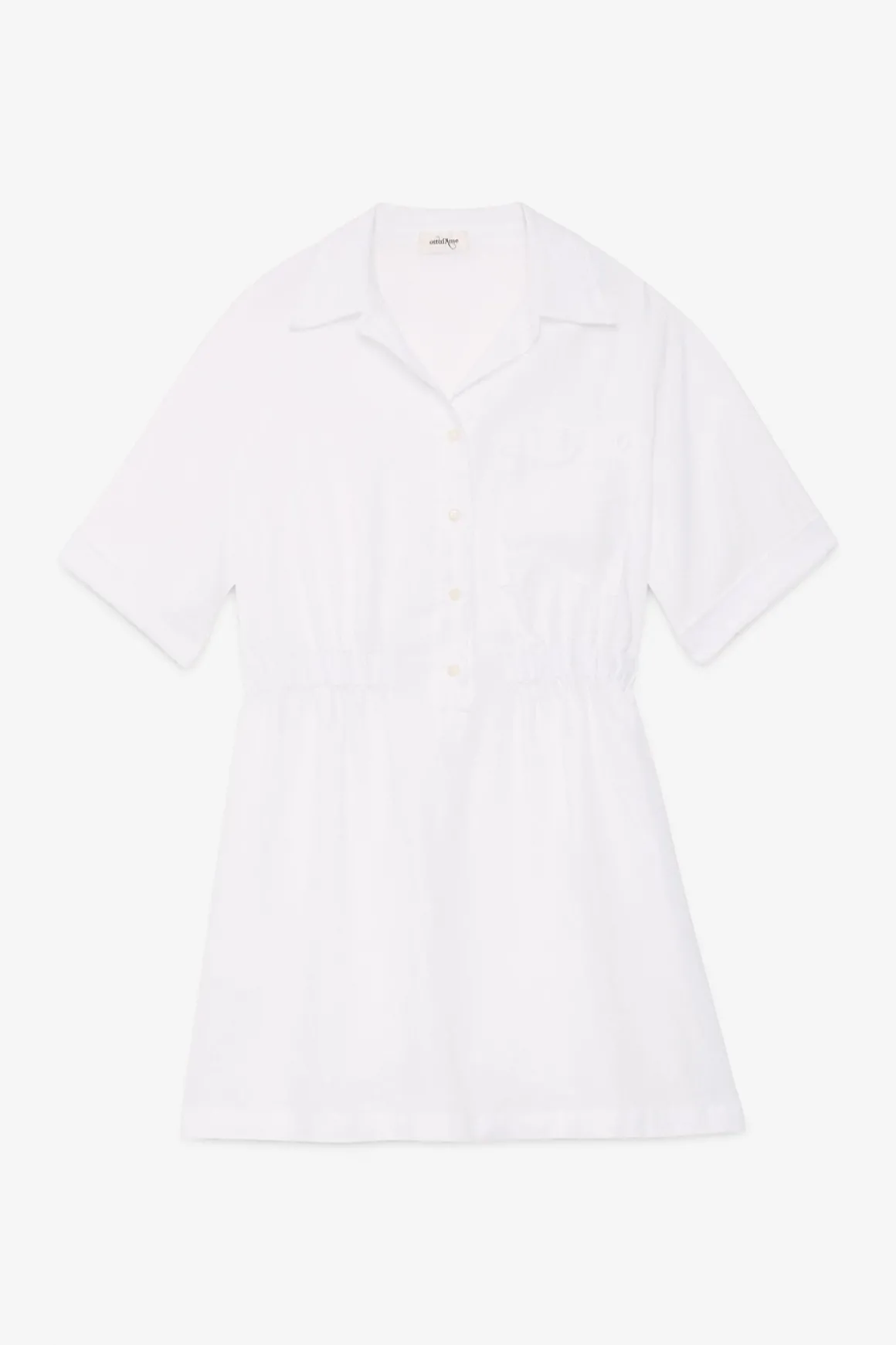 Robe chemisier courte en lin