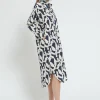 Robe chemisier en popeline imprimée