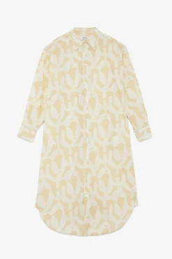 Robe chemisier en popeline imprimée