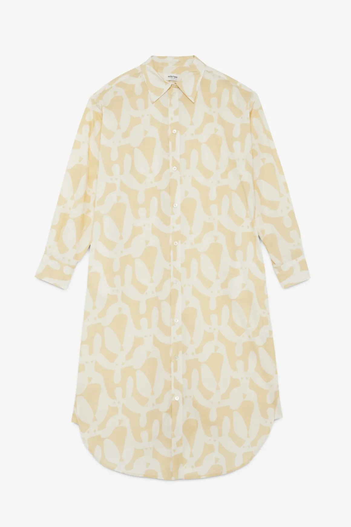 Robe chemisier en popeline imprimée