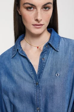 Robe chemisier jeans
