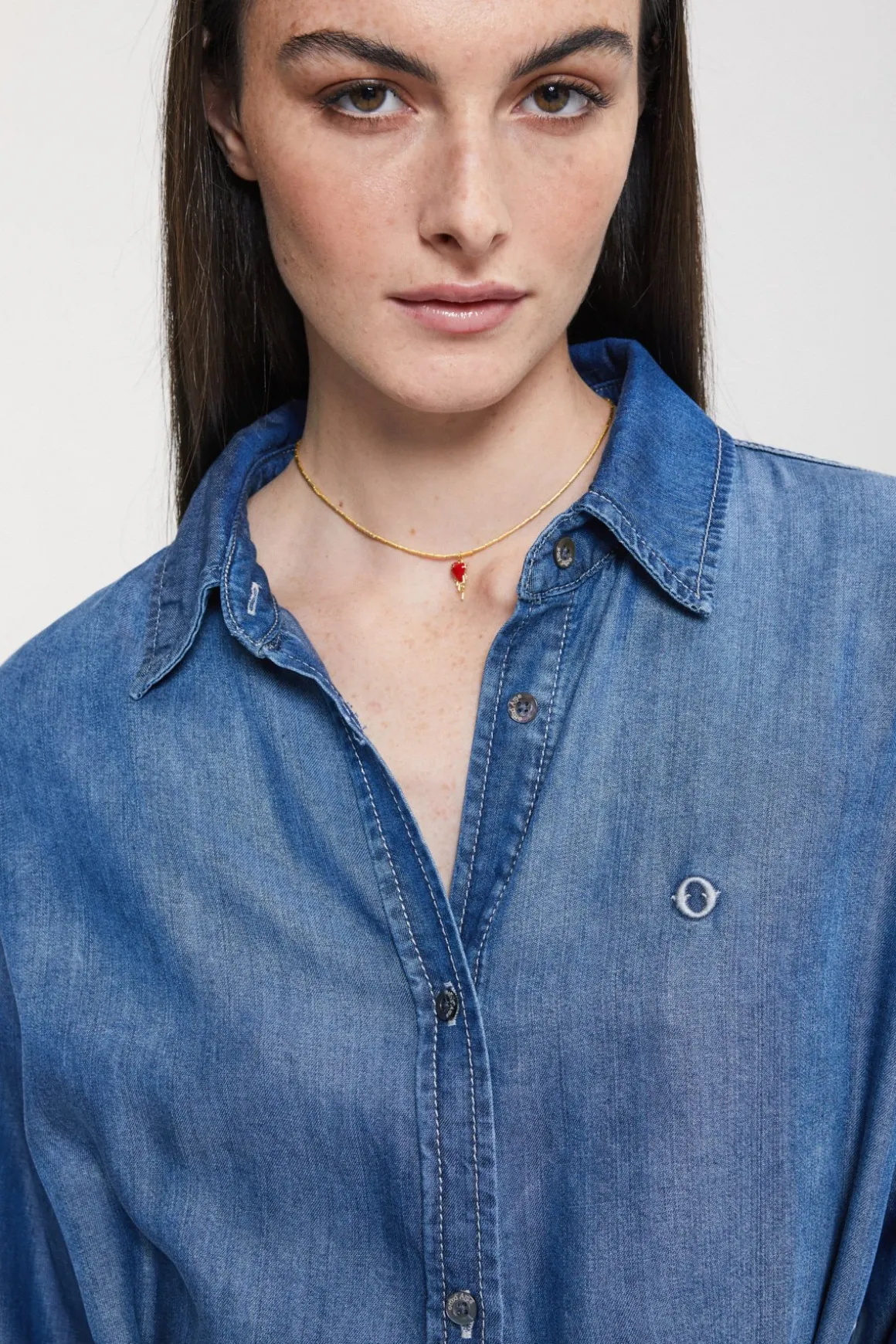 Robe chemisier jeans