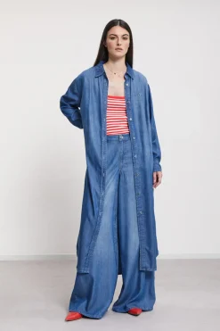 Robe chemisier jeans