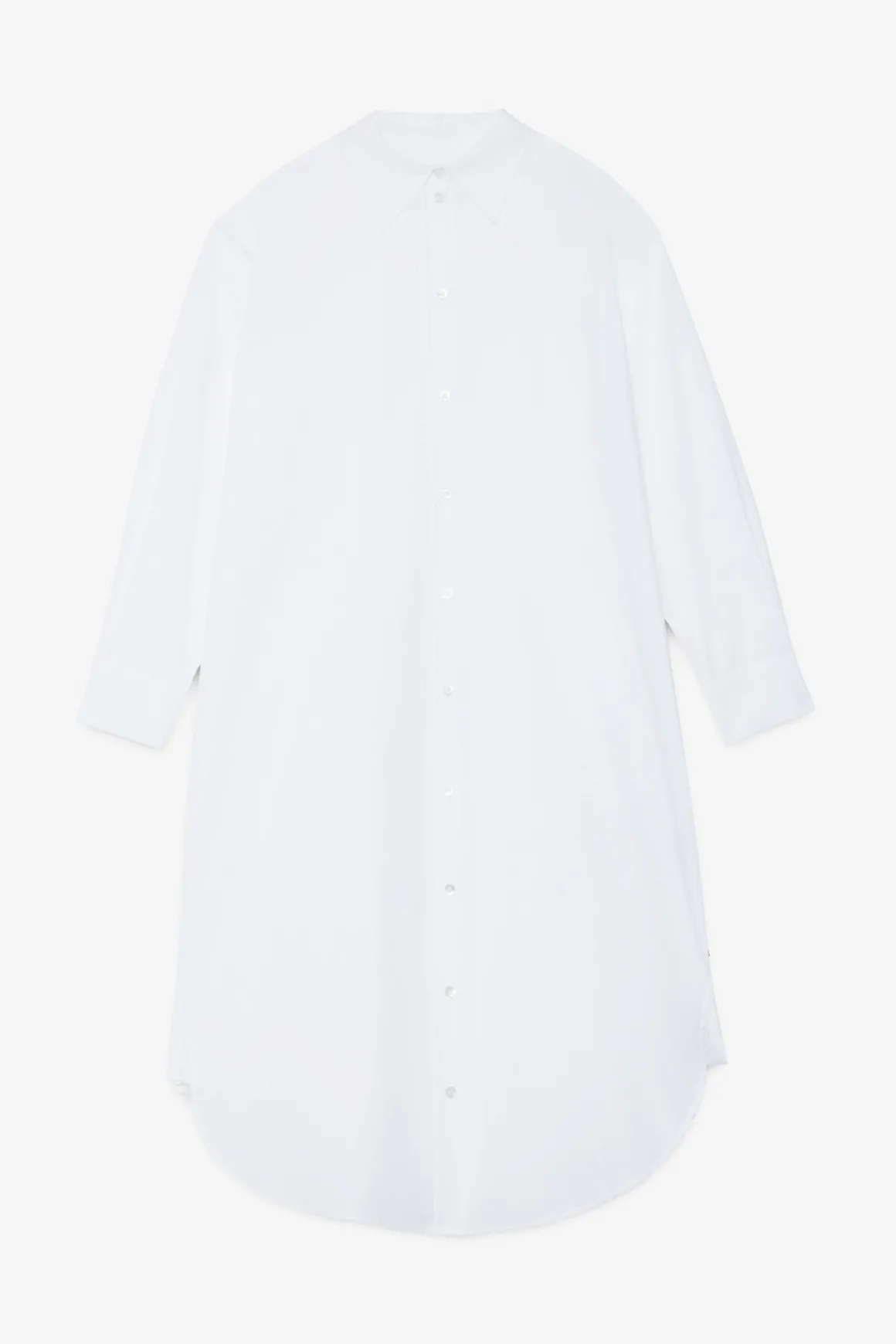 Robe chemisier midi en popeline