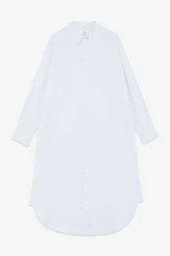 Robe chemisier midi en popeline