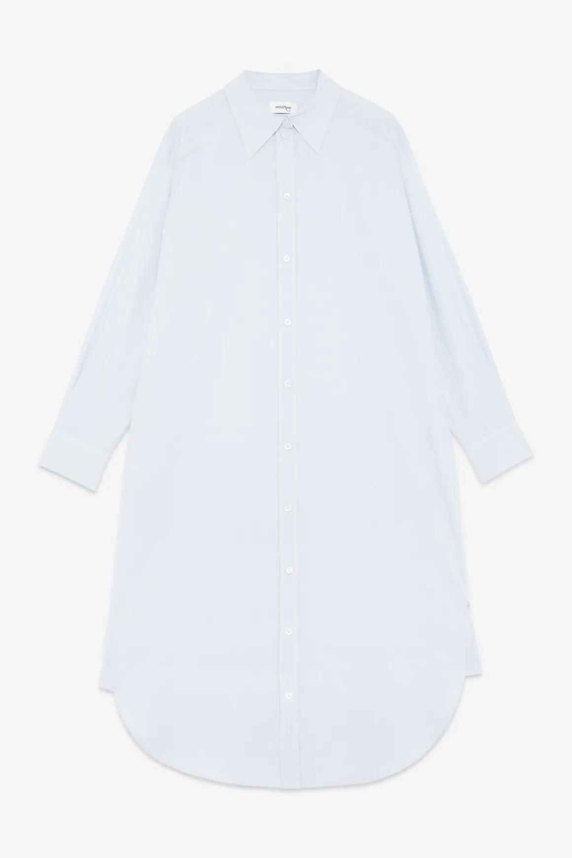 Robe chemisier midi en popeline