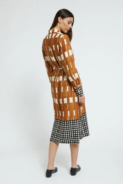 Robe chemisier midi en viscose