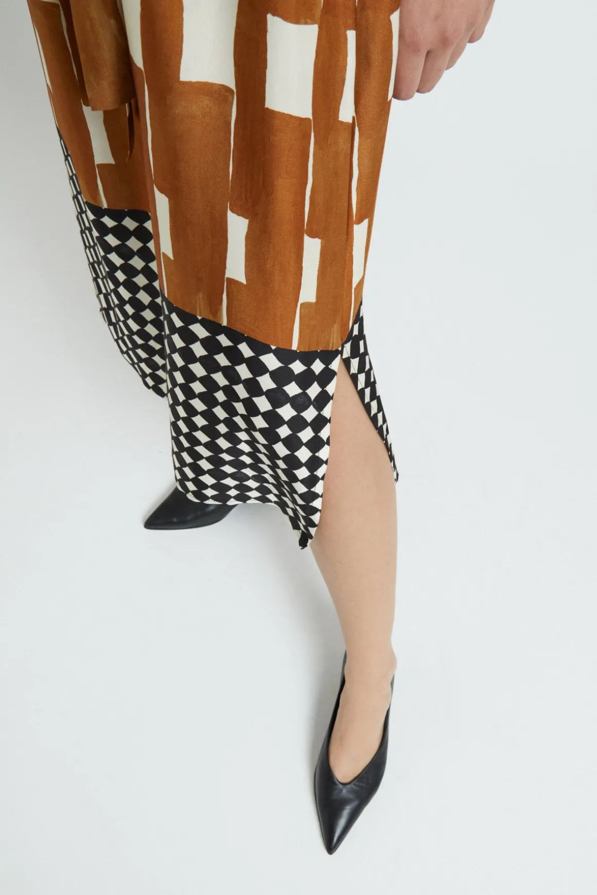 Robe chemisier midi en viscose