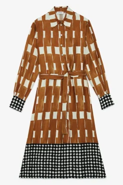 Robe chemisier midi en viscose