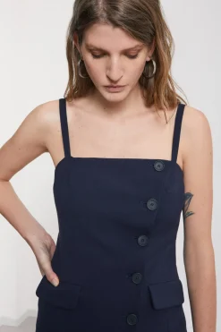 Robe courte avec boutons
