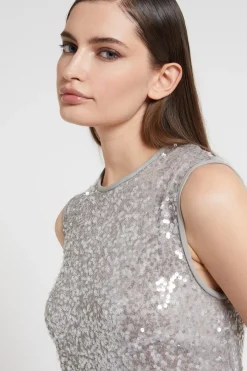 Robe courte avec paillettes