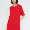 Robe courte en couleur unie