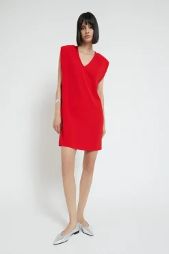Robe courte en couleur unie