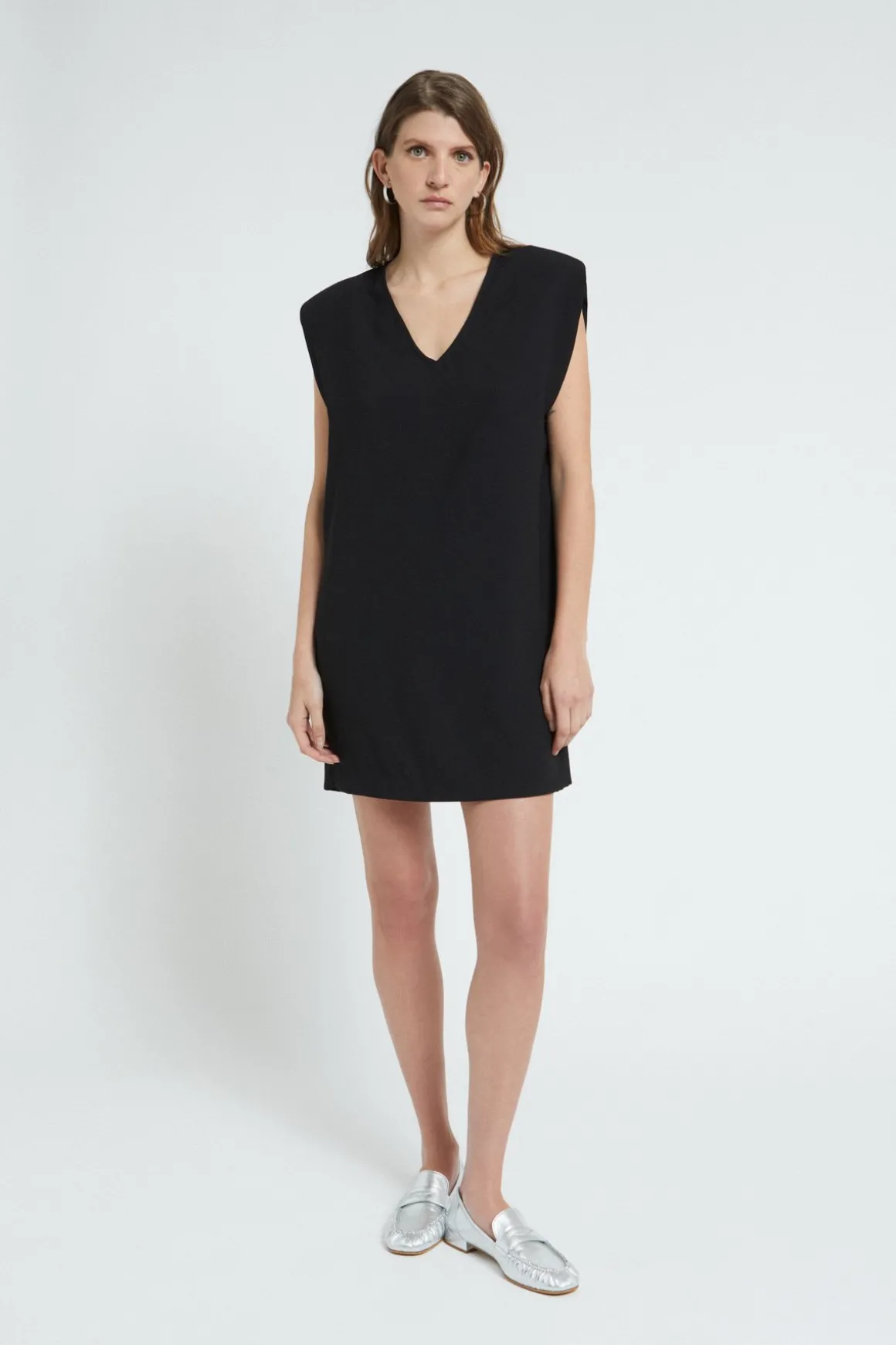 Robe courte en couleur unie