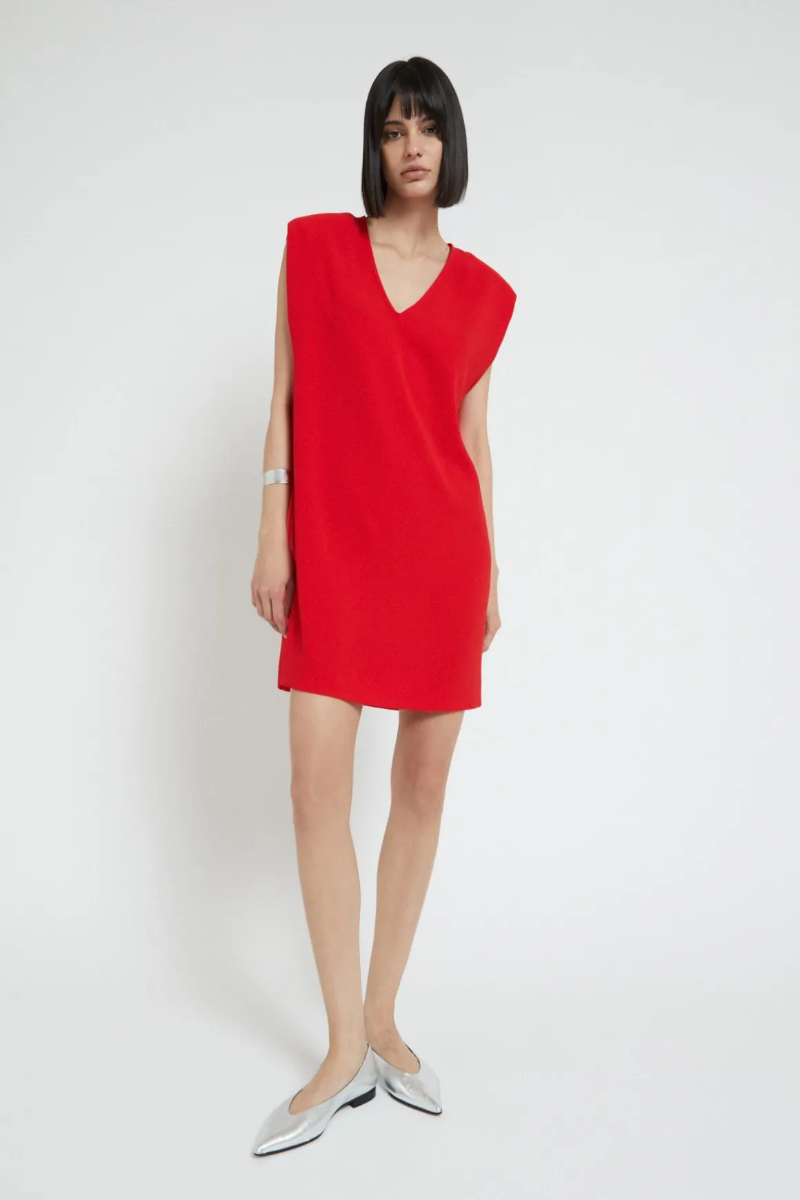 Robe courte en couleur unie