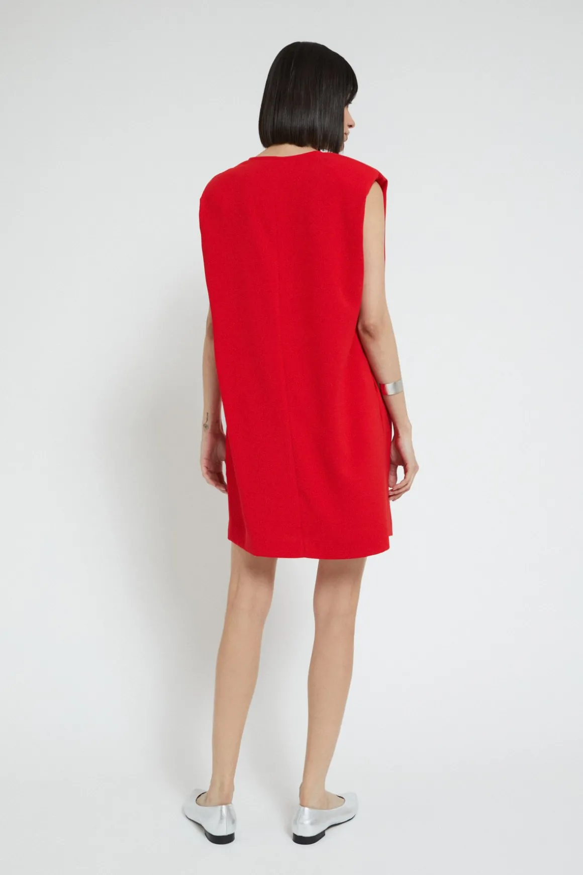 Robe courte en couleur unie