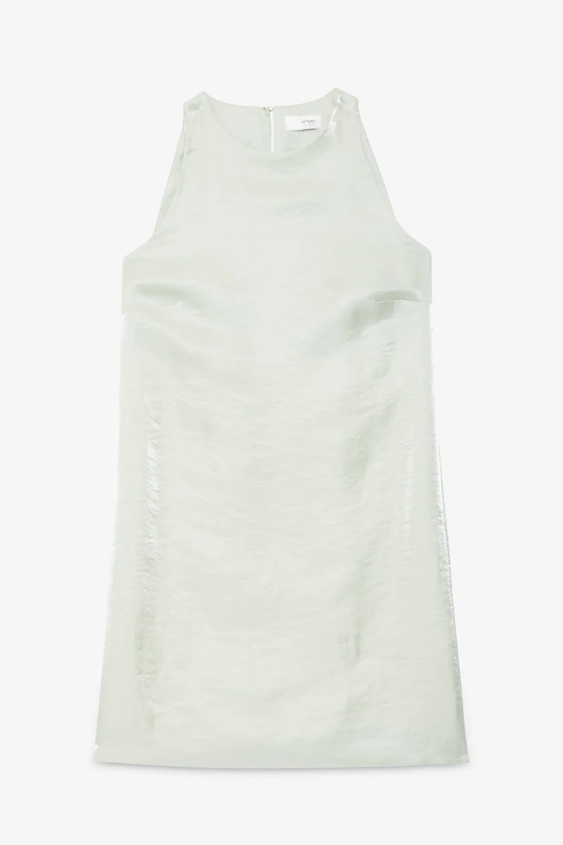 Robe courte en lin et viscose