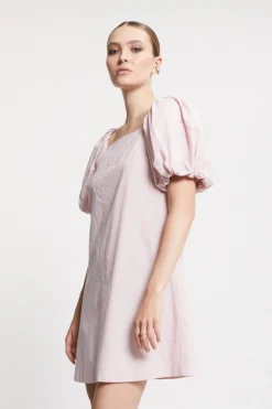 Robe courte en popeline