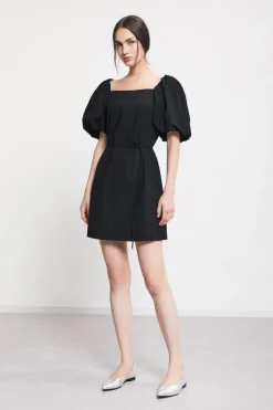 Robe courte en popeline