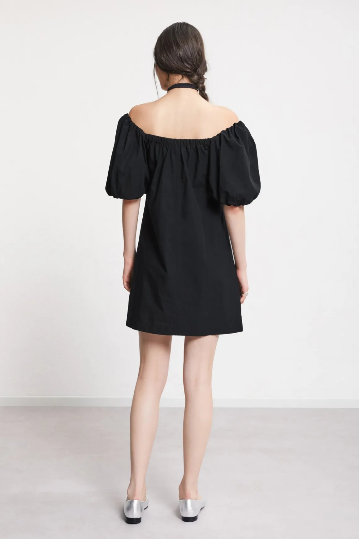 Robe courte en popeline