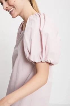Robe courte en popeline