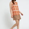 Robe courte en viscose
