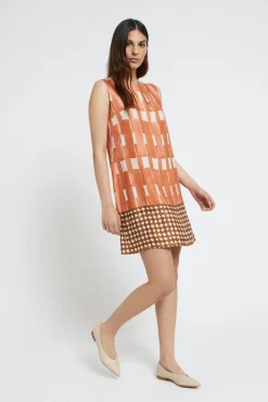 Robe courte en viscose