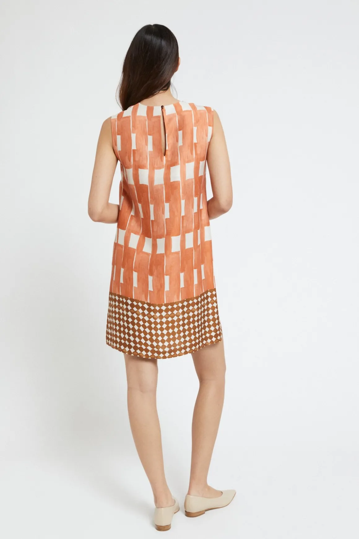 Robe courte en viscose
